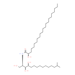 ChemSpider 2D Image | 2-Hydroxy-N-(1,3,4-trihydroxy-14-methyl-2-pentadecanyl)docosanamide | C38H77NO5