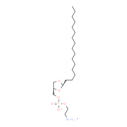 ChemSpider 2D Image | 2-Ammonioethyl (2-hexadecyl-1,3-dioxolan-4-yl)methyl phosphate | C22H46NO6P