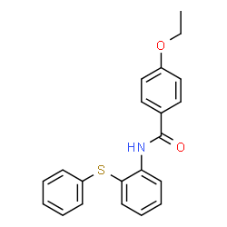 ChemSpider 2D Image | 4-Ethoxy-N-[2-(phenylsulfanyl)phenyl]benzamide | C21H19NO2S