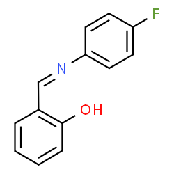 ChemSpider 2D Image | 2-{[(4-Fluorophenyl)imino]methyl}phenol | C13H10FNO