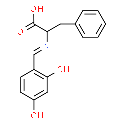 ChemSpider 2D Image | (E)-N-(2,4-Dihydroxybenzylidene)phenylalanine | C16H15NO4
