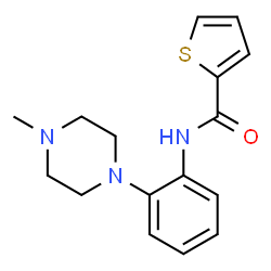 ChemSpider 2D Image | N-[2-(4-Methyl-1-piperazinyl)phenyl]-2-thiophenecarboxamide | C16H19N3OS