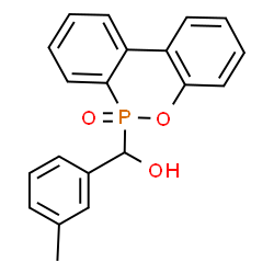 ChemSpider 2D Image | (3-Methylphenyl)(6-oxido-6H-dibenzo[c,e][1,2]oxaphosphinin-6-yl)methanol | C20H17O3P