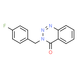 ChemSpider 2D Image | 3-(4-Fluorobenzyl)-1,2,3-benzotriazin-4(3H)-one | C14H10FN3O