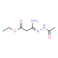 ChemSpider 2D Image | Ethyl 3-(2-acetylhydrazino)-3-iminopropanoate | C7H13N3O3