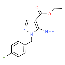 ChemSpider 2D Image | Ethyl 5-amino-1-(4-fluorobenzyl)-1H-pyrazole-4-carboxylate | C13H14FN3O2