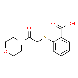 ChemSpider 2D Image | 2-{[2-(4-Morpholinyl)-2-oxoethyl]sulfanyl}benzoic acid | C13H15NO4S