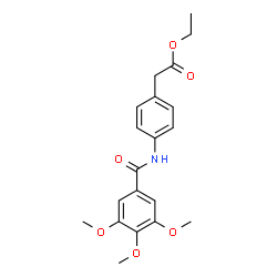 ChemSpider 2D Image | Ethyl {4-[(3,4,5-trimethoxybenzoyl)amino]phenyl}acetate | C20H23NO6