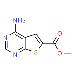 ChemSpider 2D Image | Methyl 4-aminothieno[2,3-d]pyrimidine-6-carboxylate | C8H7N3O2S