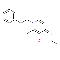 ChemSpider 2D Image | (4Z)-2-Methyl-1-(2-phenylethyl)-4-(propylimino)-1,4-dihydro-3-pyridinolate | C17H21N2O