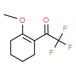 ChemSpider 2D Image | 2,2,2-Trifluoro-1-(2-methoxy-1-cyclohexen-1-yl)ethanone | C9H11F3O2