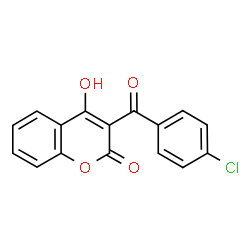 ChemSpider 2D Image | 3-(4-Chlorobenzoyl)-4-hydroxy-2H-chromen-2-one | C16H9ClO4