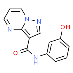 ChemSpider 2D Image | N-(3-hydroxyphenyl)-3-pyrazolo[1,5-a]pyrimidinecarboxamide | C13H10N4O2