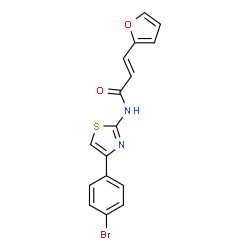ChemSpider 2D Image | (2E)-N-[4-(4-Bromophenyl)-1,3-thiazol-2-yl]-3-(2-furyl)acrylamide | C16H11BrN2O2S
