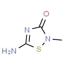 ChemSpider 2D Image | 5-Amino-2-methyl-1,2,4-thiadiazol-3(2H)-one | C3H5N3OS