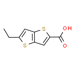 ChemSpider 2D Image | 5-Ethylthieno[3,2-b]thiophene-2-carboxylic acid | C9H8O2S2