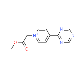 ChemSpider 2D Image | 1-(2-Ethoxy-2-oxoethyl)-4-(1,3,5-triazin-2-yl)pyridinium | C12H13N4O2