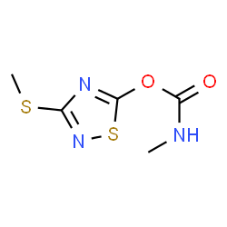 ChemSpider 2D Image | 3-(Methylsulfanyl)-1,2,4-thiadiazol-5-yl methylcarbamate | C5H7N3O2S2
