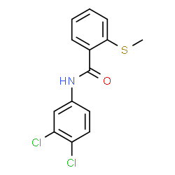 ChemSpider 2D Image | N-(3,4-Dichlorophenyl)-2-(methylsulfanyl)benzamide | C14H11Cl2NOS