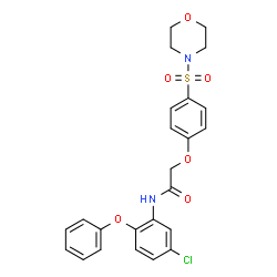 ChemSpider 2D Image | N-(5-Chloro-2-phenoxyphenyl)-2-[4-(4-morpholinylsulfonyl)phenoxy]acetamide | C24H23ClN2O6S
