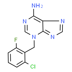 ChemSpider 2D Image | 3-(2-Chloro-6-fluorobenzyl)-3H-purin-6-amine | C12H9ClFN5
