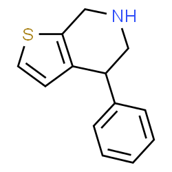 ChemSpider 2D Image | 4,5,6,7-Tetrahydro-4-phenylthieno[2,3-c]pyridine | C13H13NS
