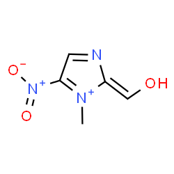 ChemSpider 2D Image | (2E)-2-(Hydroxymethylene)-1-methyl-5-nitro-2H-imidazol-1-ium | C5H6N3O3