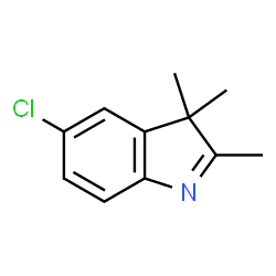ChemSpider 2D Image | 5-Chloro-2,3,3-trimethyl-3H-indole | C11H12ClN