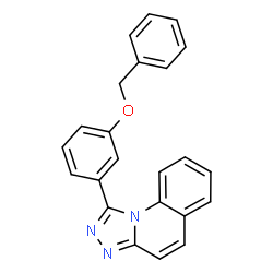 ChemSpider 2D Image | 1-[3-(Benzyloxy)phenyl][1,2,4]triazolo[4,3-a]quinoline | C23H17N3O