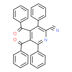 ChemSpider 2D Image | 4,5-Dibenzoyl-3,6-diphenyl-2-pyridinecarbonitrile | C32H20N2O2