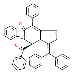 ChemSpider 2D Image | (6R,7R,7aR)-7-Benzoyl-1-(diphenylmethylene)-4,6-diphenyl-1,6,7,7a-tetrahydro-5H-inden-5-one | C41H30O2