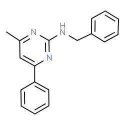 ChemSpider 2D Image | N-Benzyl-4-methyl-6-phenyl-2-pyrimidinamine | C18H17N3