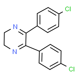 ChemSpider 2D Image | 5,6-Bis(4-chlorophenyl)-2,3-dihydropyrazine | C16H12Cl2N2