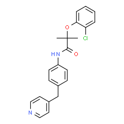 ChemSpider 2D Image | 2-(2-Chlorophenoxy)-2-methyl-N-[4-(4-pyridinylmethyl)phenyl]propanamide | C22H21ClN2O2