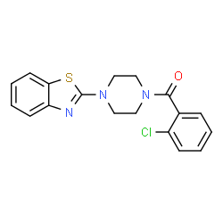 ChemSpider 2D Image | [4-(1,3-Benzothiazol-2-yl)-1-piperazinyl](2-chlorophenyl)methanone | C18H16ClN3OS