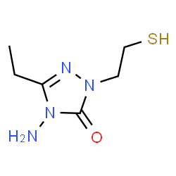 ChemSpider 2D Image | 4-Amino-5-ethyl-2-(2-sulfanylethyl)-2,4-dihydro-3H-1,2,4-triazol-3-one | C6H12N4OS