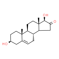 ChemSpider 2D Image | (3beta,14xi,17beta)-3,17-Dihydroxyandrost-5-en-16-one | C19H28O3