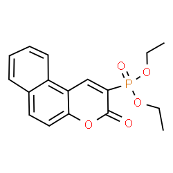 ChemSpider 2D Image | Diethyl (3-oxo-3H-benzo[f]chromen-2-yl)phosphonate | C17H17O5P