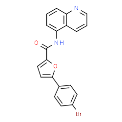 ChemSpider 2D Image | 5-(4-Bromophenyl)-N-(5-quinolinyl)-2-furamide | C20H13BrN2O2