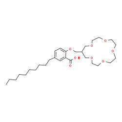 ChemSpider 2D Image | 5-Decyl-2-(1,4,7,10,13-pentaoxacyclohexadecan-15-ylmethoxy)benzoic acid | C29H48O8