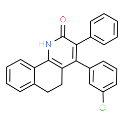 ChemSpider 2D Image | 4-(3-Chlorophenyl)-3-phenyl-5,6-dihydrobenzo[h]quinolin-2(1H)-one | C25H18ClNO