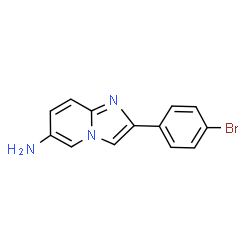 ChemSpider 2D Image | 2-(4-Bromophenyl)imidazo[1,2-a]pyridin-6-amine | C13H10BrN3
