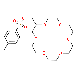 ChemSpider 2D Image | 1,4,7,10,13,16-Hexaoxacyclooctadecan-2-ylmethyl 4-methylbenzenesulfonate | C20H32O9S