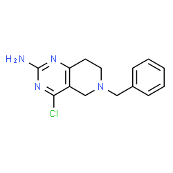 ChemSpider 2D Image | 6-Benzyl-4-chloro-5,6,7,8-tetrahydropyrido[4,3-d]pyrimidin-2-amine | C14H15ClN4