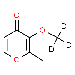 ChemSpider 2D Image | 2-Methyl-3-[(~2~H_3_)methyloxy]-4H-pyran-4-one | C7H5D3O3