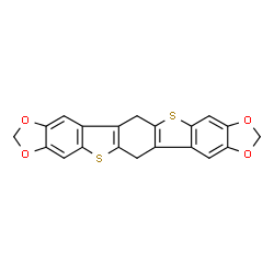 ChemSpider 2D Image | 6,13-Dihydro[1,3]dioxolo[5',6'][1]benzothieno[2',3':5,6][1]benzothieno[2,3-f][1,3]benzodioxole | C20H12O4S2