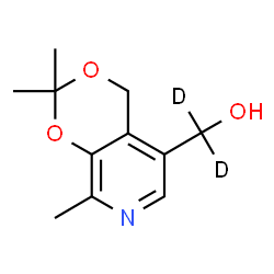 ChemSpider 2D Image | (2,2,8-Trimethyl-4H-[1,3]dioxino[4,5-c]pyridin-5-yl)(~2~H_2_)methanol | C11H13D2NO3