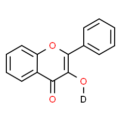 ChemSpider 2D Image | 3-(~2~H)Hydroxy-2-phenyl-4H-chromen-4-one | C15H9DO3