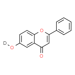 ChemSpider 2D Image | 6-(~2~H)Hydroxy-2-phenyl-4H-chromen-4-one | C15H9DO3