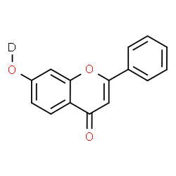ChemSpider 2D Image | 7-(~2~H)Hydroxy-2-phenyl-4H-chromen-4-one | C15H9DO3